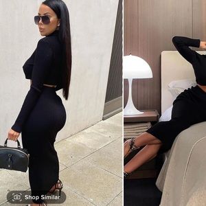 Fashion nova never worn only tried on both sweater and skirt